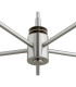 Preston 5 Light Multi Arm Pendant Ceiling Light Brushed Nickel Opal Glass Shade E14-7