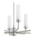 Preston 8 Light Multi Arm Pendant Ceiling Light Brushed Nickel Opal Glass Shade E14-5