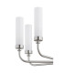 Preston 8 Light Multi Arm Pendant Ceiling Light Brushed Nickel Opal Glass Shade E14-6
