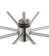 Preston 8 Light Multi Arm Pendant Ceiling Light Brushed Nickel Opal Glass Shade E14-7