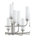 Preston 12 Light Multi Arm Pendant Ceiling Light Brushed Nickel Opal Glass Shade E14-5