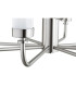 Preston 12 Light Multi Arm Pendant Ceiling Light Brushed Nickel Opal Glass Shade E14-8