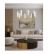 Preston 8 Light Multi Arm Pendant Ceiling Light Brushed Brass Clear Glass Shade E14-2
