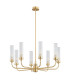 Preston 8 Light Multi Arm Pendant Ceiling Light Brushed Brass Clear Glass Shade E14-3