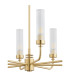 Preston 8 Light Multi Arm Pendant Ceiling Light Brushed Brass Clear Glass Shade E14-5
