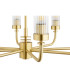 Preston 8 Light Multi Arm Pendant Ceiling Light Brushed Brass Clear Glass Shade E14-7