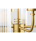 Preston 12 Light Multi Arm Pendant Ceiling Light Brushed Brass Clear Glass Shade E14-7