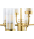 Preston 12 Light Multi Arm Pendant Ceiling Light Brushed Brass Clear Glass Shade E14-8