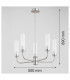 Preston 5 Light Multi Arm Pendant Ceiling Light Brushed Nickel Clear Glass Shade E14-2