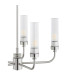 Preston 5 Light Multi Arm Pendant Ceiling Light Brushed Nickel Clear Glass Shade E14-5