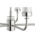 Preston 5 Light Multi Arm Pendant Ceiling Light Brushed Nickel Clear Glass Shade E14-6