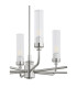Preston 8 Light Multi Arm Pendant Ceiling Light Brushed Nickel Clear Glass Shade E14-5