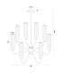Preston 8 Light Multi Arm Pendant Ceiling Light Brushed Nickel Clear Glass Shade E14-9