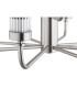 Preston 12 Light Multi Arm Pendant Ceiling Light Brushed Nickel Clear Glass Shade E14-7