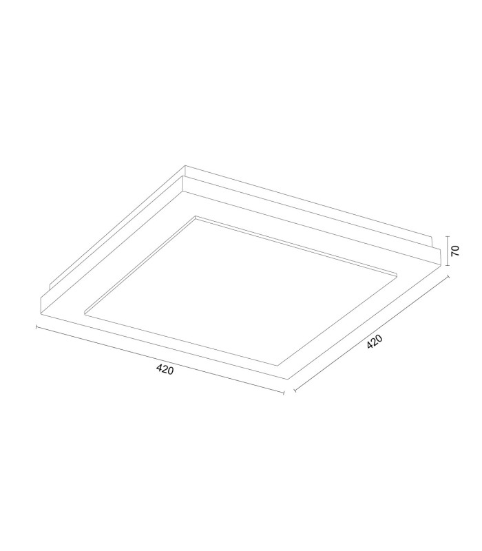 Tabor 42cm Flush Ceiling Light Peach E27-7
