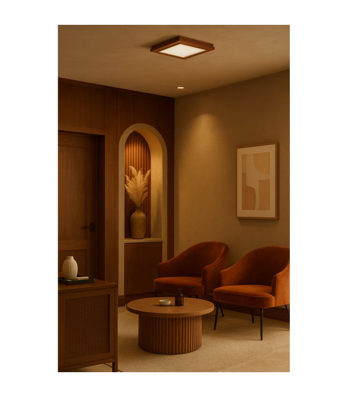 Tabor 52cm Flush Ceiling Light Terracotta E27-2