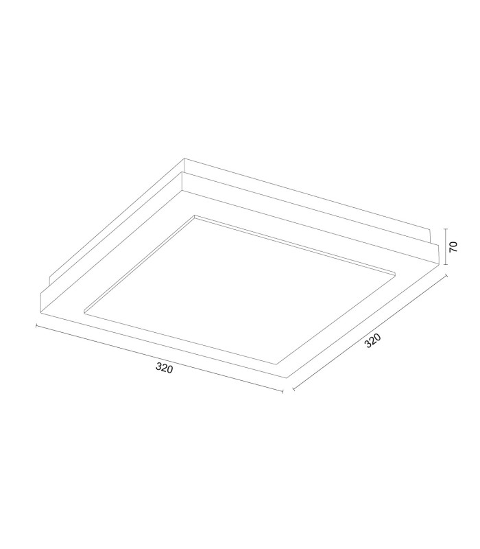 Tabor 32cm Flush Ceiling Light Terracotta E27-8