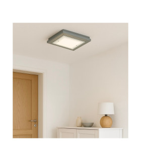 Tabor 52cm Flush Ceiling Light Dark Sage E27-2