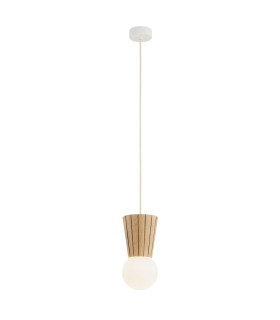 Volante Globe Pendant Ceiling Light Light Wood Natural Oak G9 IP44-1
