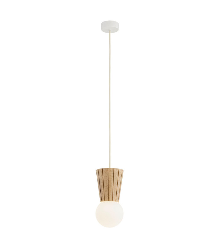 Volante Globe Pendant Ceiling Light Light Wood Natural Oak G9 IP44-1
