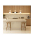 Volante Bar Pendant Ceiling Light Light Wood Natural Oak Opal Shade G9 IP44-2