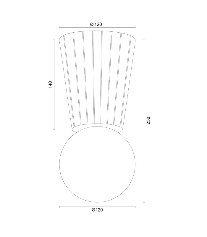 Volante Globe Ceiling Light Light Wood Natural Oak G9 IP44-8