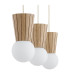 Volante Bar Pendant Ceiling Light Light Wood Natural Oak Opal Shade G9 IP44-5
