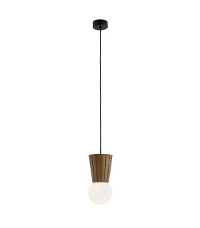 Volante Globe Pendant Ceiling Light Dark Wood Dark Honey Oak G9 IP44-1
