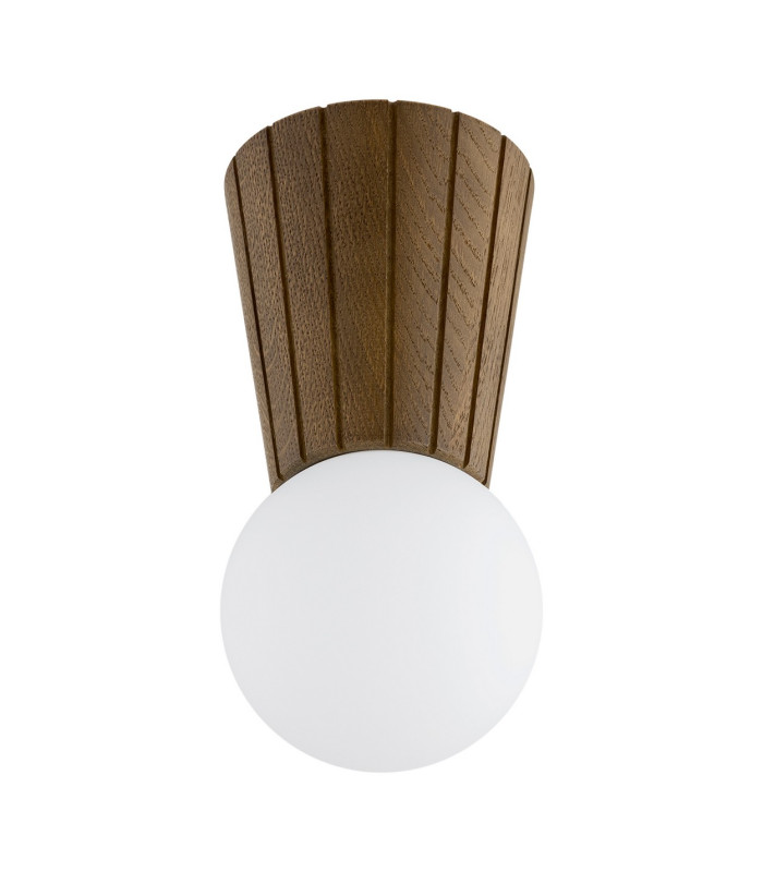 Volante Globe Ceiling Light Dark Wood Dark Honey Oak G9 IP44-3