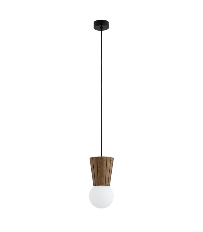 Volante Globe Pendant Ceiling Light Dark Wood Dark Honey Oak G9 IP44-3