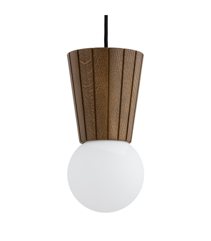 Volante Globe Pendant Ceiling Light Dark Wood Dark Honey Oak G9 IP44-4
