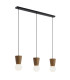 Volante Bar Pendant Ceiling Light Dark Wood Dark Honey Oak Opal Shade G9 IP44-1