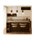 Volante Bar Pendant Ceiling Light Dark Wood Dark Honey Oak Opal Shade G9 IP44-2