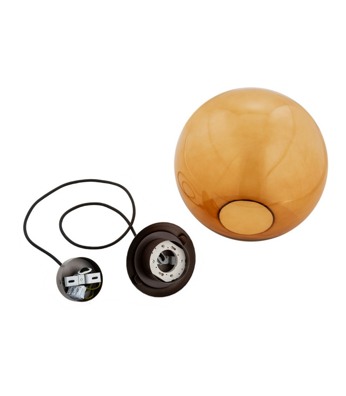 Volante Globe Ceiling Light Dark Wood Dark Honey Oak G9 IP44-7