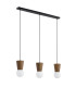 Volante Bar Pendant Ceiling Light Dark Wood Dark Honey Oak Opal Shade G9 IP44-3