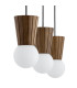Volante Bar Pendant Ceiling Light Dark Wood Dark Honey Oak Opal Shade G9 IP44-6