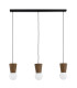 Volante Bar Pendant Ceiling Light Dark Wood Dark Honey Oak Opal Shade G9 IP44-7