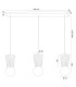 Volante Bar Pendant Ceiling Light Dark Wood Dark Honey Oak Opal Shade G9 IP44-8