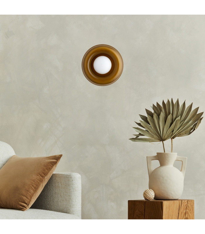 Tevo Wall Lamp Opaque Amber Opal Matte G9-6