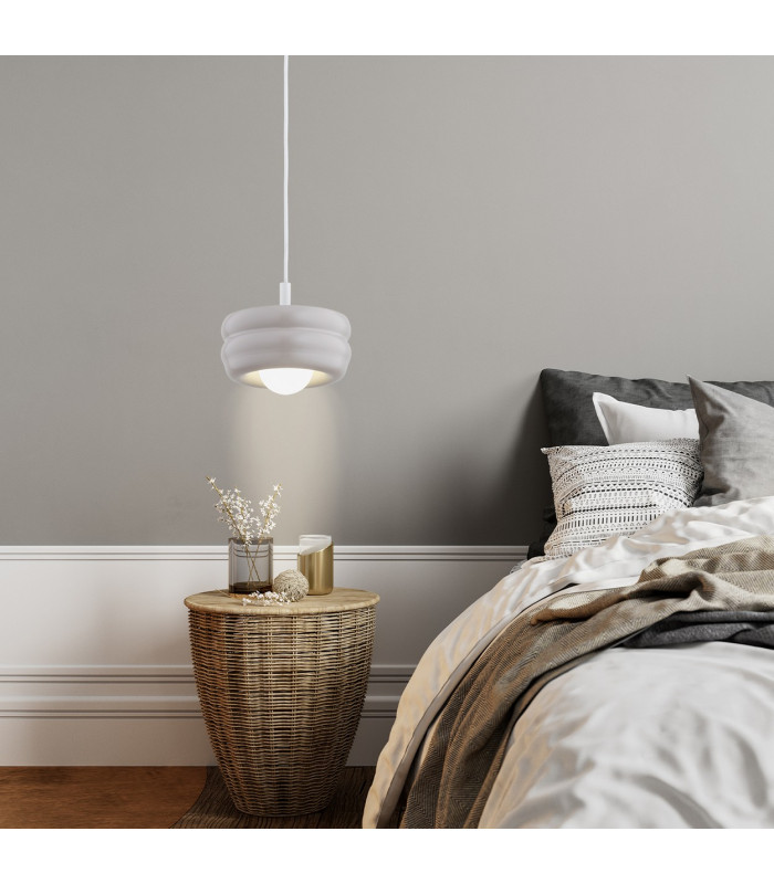 Tevo Slim Pendant Ceiling Light Sand Cashmere Opal Matte G9-4