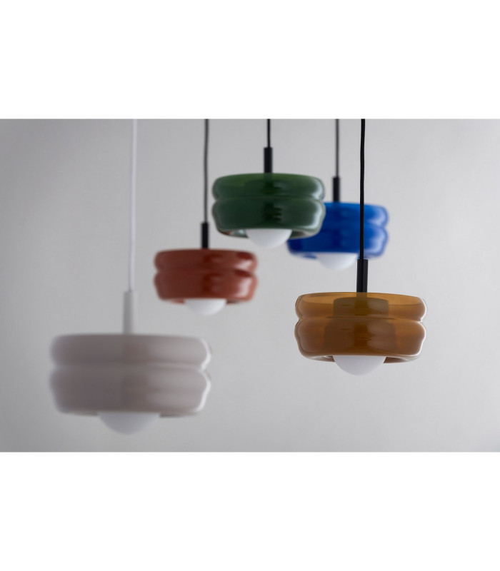 Tevo Slim Pendant Ceiling Light Sand Cashmere Opal Matte G9-5