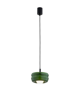 Tevo Slim Pendant Ceiling Light Bottle Green Opal Matte G9-1