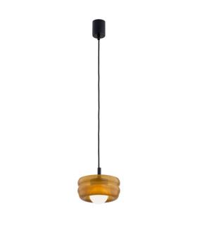 Tevo Slim Pendant Ceiling Light Opaque Amber Opal Matte G9-1