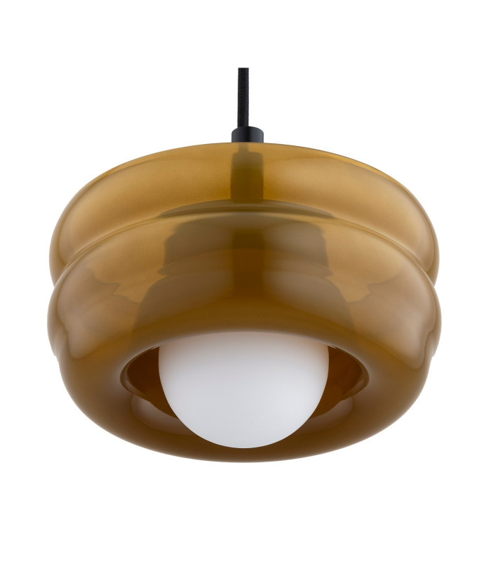 Tevo Slim Pendant Ceiling Light Opaque Amber Opal Matte G9-2