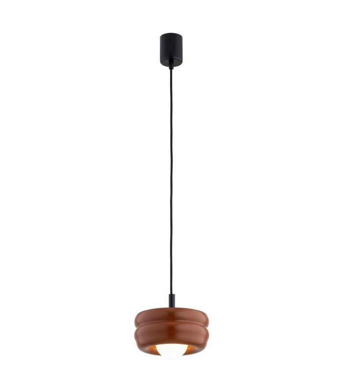 Tevo Slim Pendant Ceiling Light Terracotta Opal Matte G9-1