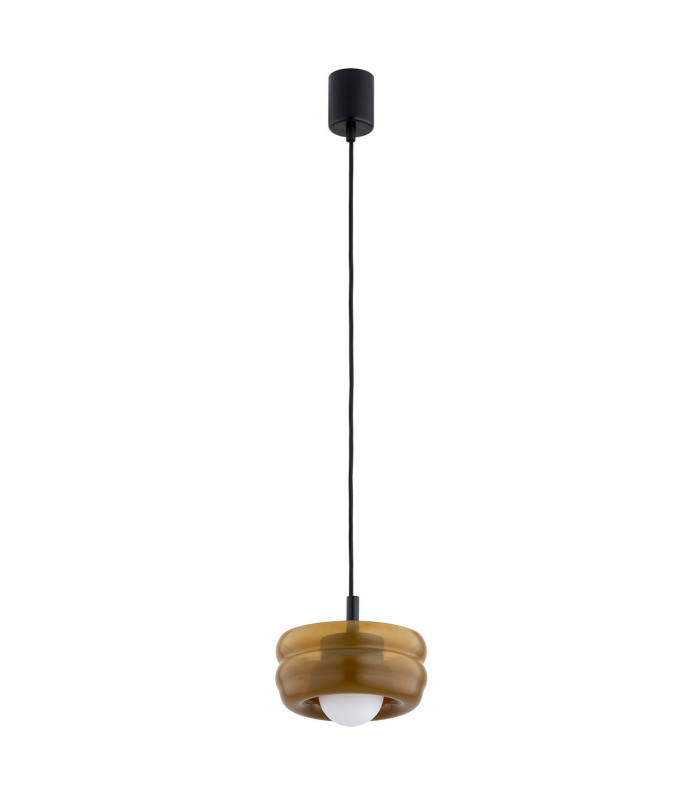 Tevo Slim Pendant Ceiling Light Opaque Amber Opal Matte G9-3