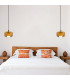 Tevo Slim Pendant Ceiling Light Opaque Amber Opal Matte G9-4