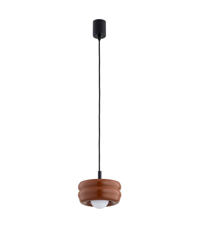 Tevo Slim Pendant Ceiling Light Terracotta Opal Matte G9-4