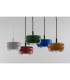 Tevo Slim Pendant Ceiling Light Terracotta Opal Matte G9-6