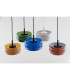 Tevo Slim Pendant Ceiling Light Terracotta Opal Matte G9-7